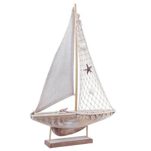 Floristik24 Segelschiff Deko Segelboot Maritime Deko 31,5×5,5×48cm