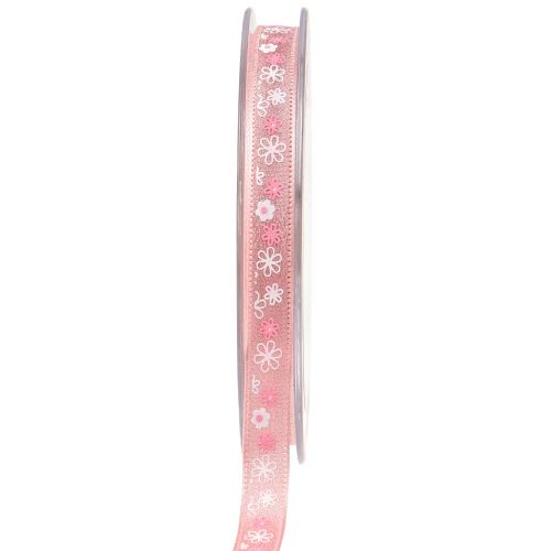 Artikel Geschenkband Blumen Dekoband Rosa Band 10mm 15m