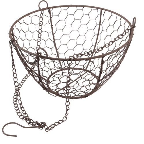 Artikel Drahtkorb zum Hängen Hängekorb Metall Rost Optik Ø21cm