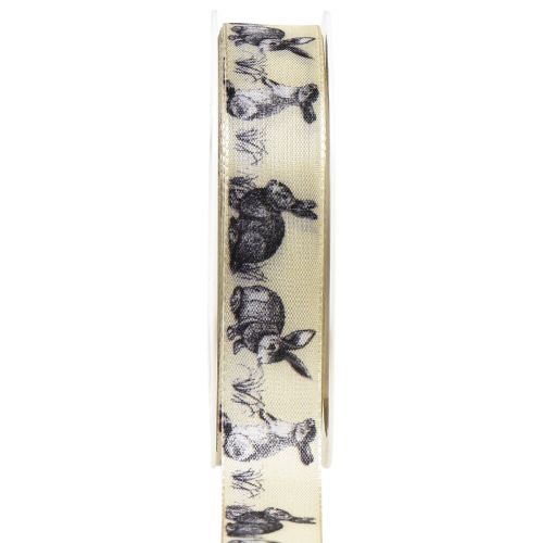 Floristik24 Geschenkband Ostern Seidenband Osterhasen 25mm 18m