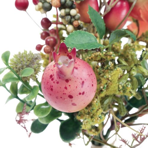 Floristik24 Kunstblumenstrauß Physalis Kugeldistel Granatapfel Deko 21cm