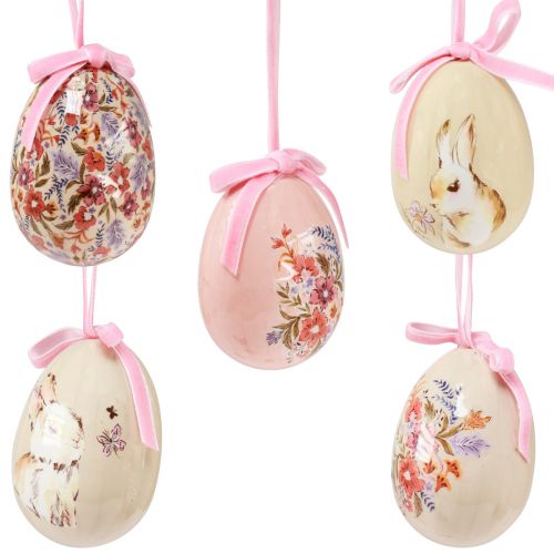 Floristik24 Ostereier Deko Eier zum Aufhängen mit Motiven 4-6cm 12St