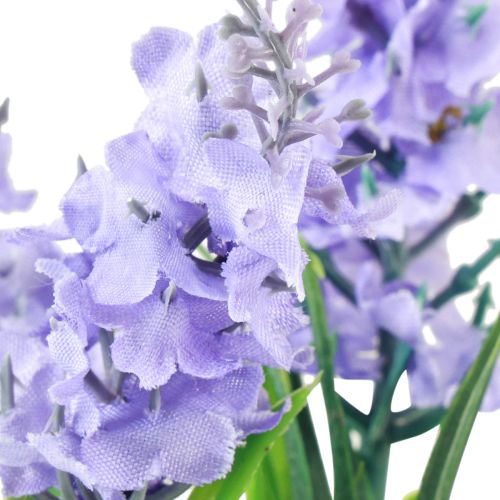 Floristik24 Künstliche Hyazinthe im Topf Seegras Blau Lila 16/17cm 2St