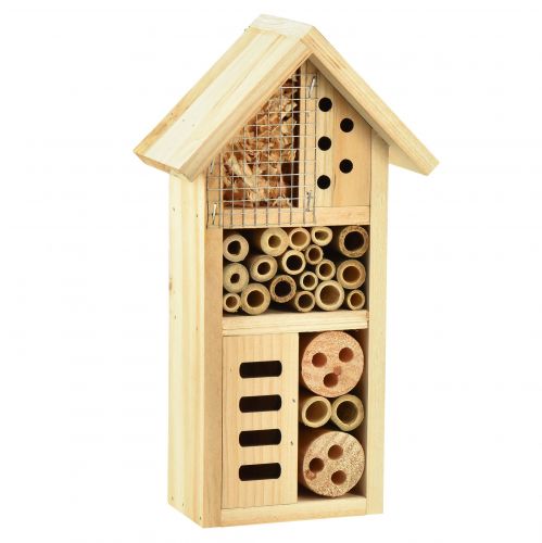Floristik24 Insektenhotel Natur Insektenhaus Holz 14cmx8cmx26cm