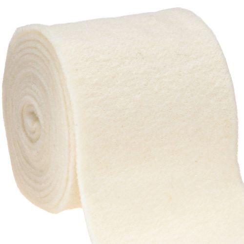 Floristik24 Filzband 15cm x 5m Weiß