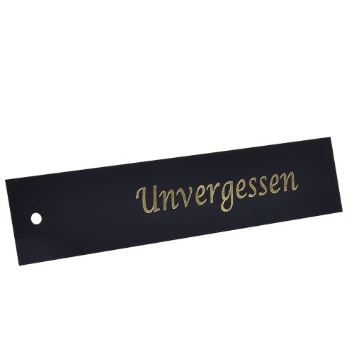 Floristik24 Anhänger Unvergessen Trauer Schwarz Gold 20x4,5cm 12St