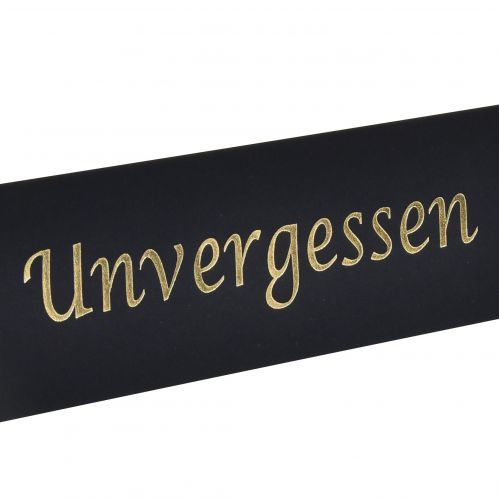 Artikel Anhänger Unvergessen Trauer Schwarz Gold 20x4,5cm 12St