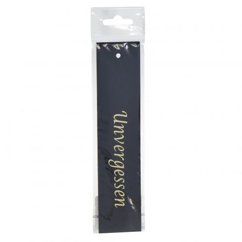 Artikel Anhänger Unvergessen Trauer Schwarz Gold 20x4,5cm 12 St