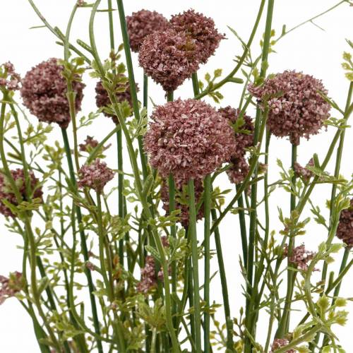 Floristik24 Künstliche Craspedia Violett Trommelstöckchen Kunstblumen 3St