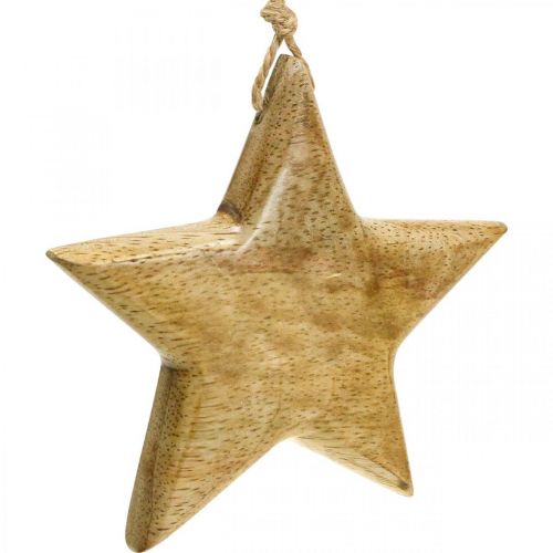 Artikel Adventsdeko, Stern aus Holz, Weihnachtsdeko Stern H9cm 3 St
