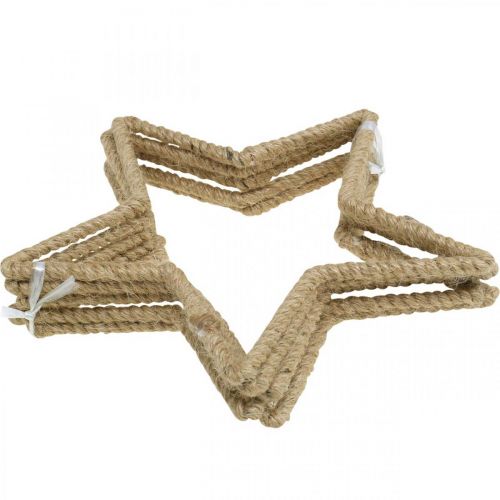 Artikel Adventsdeko, Weihnachtsdeko Stern, Dekostern Jute B20cm 5 St
