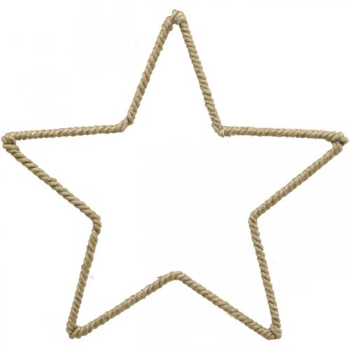 Floristik24 Adventsdeko, Weihnachtsdeko Stern, Dekostern Jute B31cm 4 St