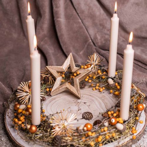 Floristik24 Adventsdeko Stern aus Holz Weihnachtsdeko Stern H14,5cm