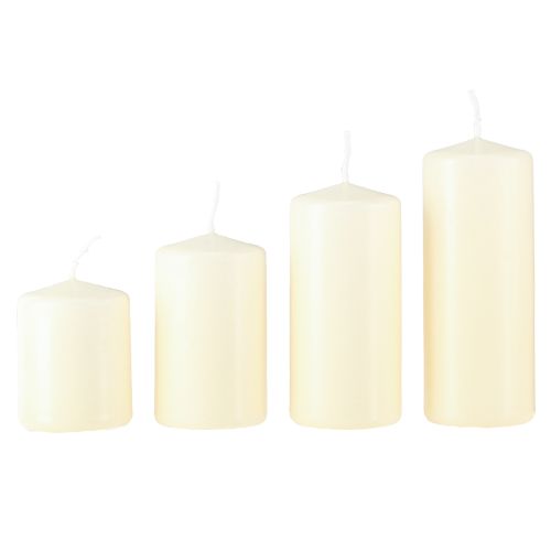 Artikel Adventskerzen unterschiedlich hoch Creme 6/8/10/12cm 4 St