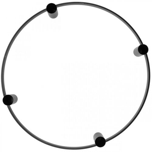 Artikel Kerzenring Stabkerzen Kerzenhalter Metall Schwarz Ø35cm