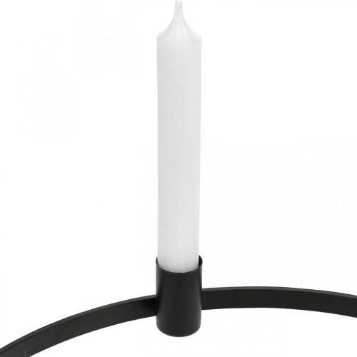 Artikel Kerzenring Stabkerzen Kerzenhalter Metall Schwarz Ø35cm