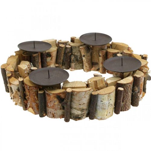 Floristik24 Adventskranz Birke Deko Kranz Holz und Zweige Ø32cm H8cm