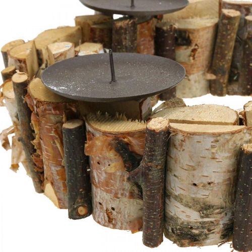 Floristik24 Adventskranz Birke Deko Kranz Holz und Zweige Ø32cm H8cm