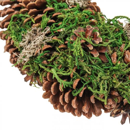 Adventskranz Türkranz Deko Kranz mit Zapfen Moos Ø30cm