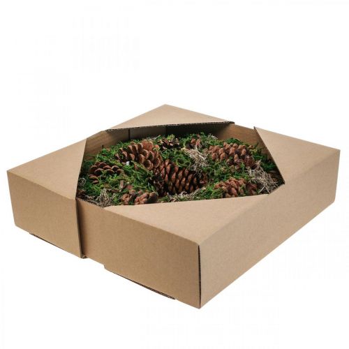 Floristik24 Adventskranz Türkranz Deko Kranz mit Zapfen Moos Ø30cm