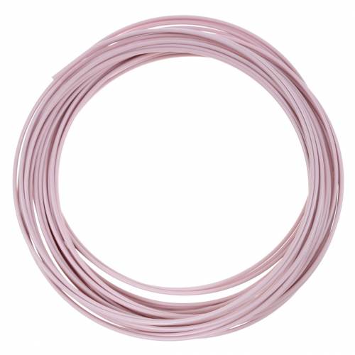 Floristik24 Aluminiumdraht Ø2mm Pastellrosa 100g 12m