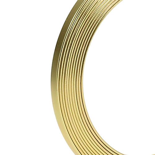 Floristik24 Aluminium Flachdraht Gold 5mm x 1mm 2,5m