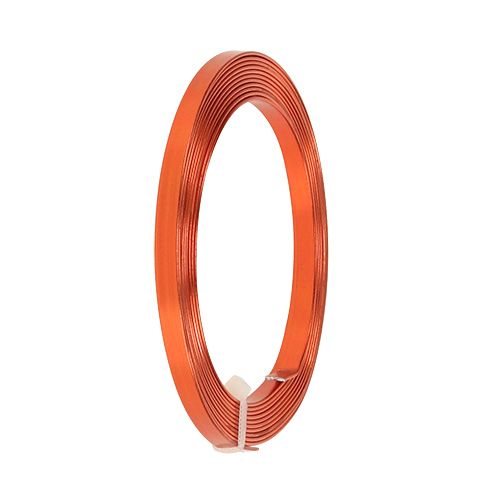 Artikel Aluminium Flachdraht Orange 5mm x 1mm 2,5m