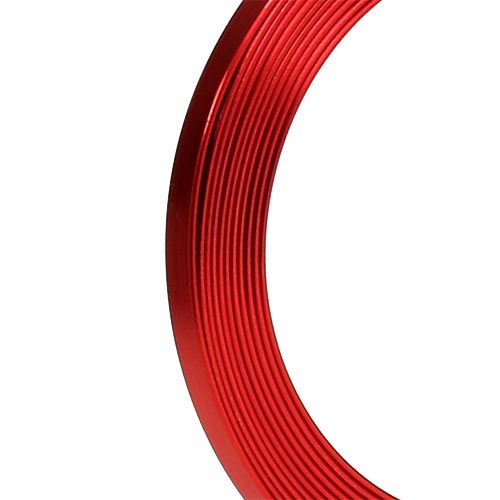 Floristik24 Aluminium Flachdraht Rot 5mm x 1mm 2,5m