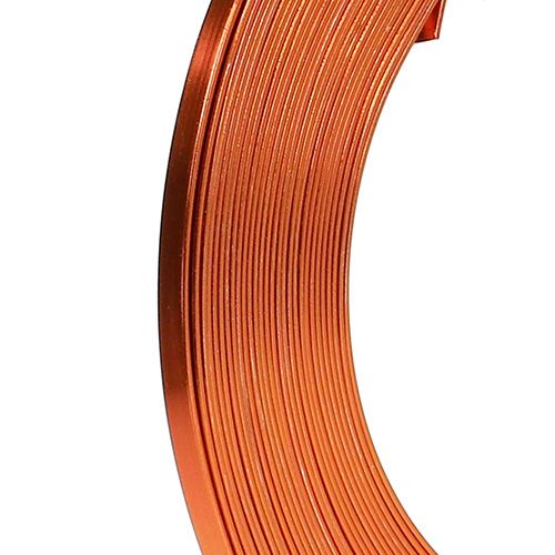 Aluminium Flachdraht Orange 5mm 10m