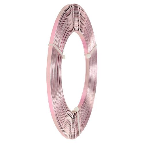 Aluminium Flachdraht Rosa 5mm 10m