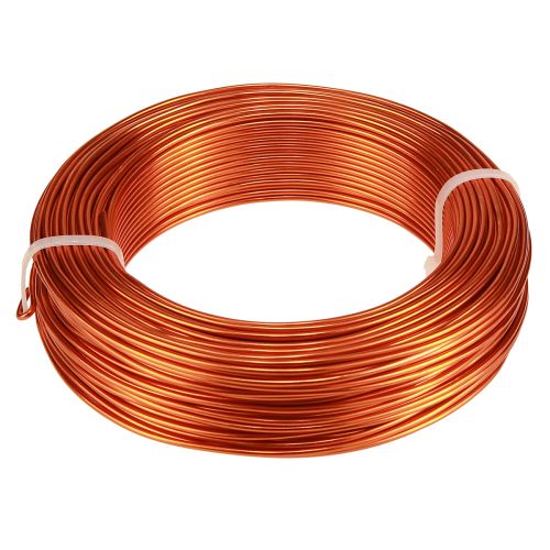 Floristik24 Aluminiumdraht Orange Ø2mm Basteldraht Alu 500g 60m