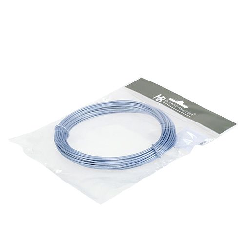 Floristik24 Aluminiumdraht Pastellblau Ø2mm 12m