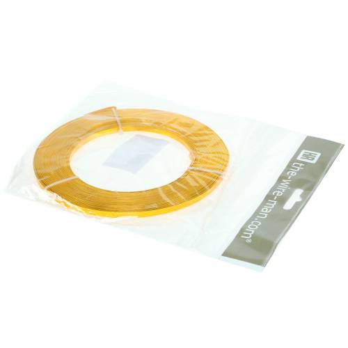 Floristik24 Aluminium-Flachdraht 5mm 10m Sonnengelb Basteldraht
