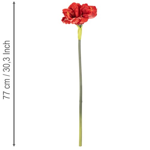 Kunstblume Amaryllis Rot 77cm Kunststoff für Vase und Gesteck | Floristik24.at