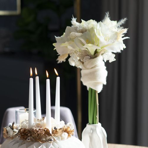 Künstliche Amaryllis Weiß mit Stiel 50cm für Advent und Weihnachten | Floristik24.at