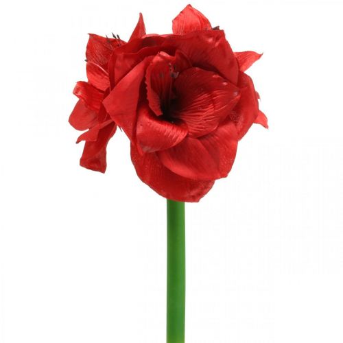 Amaryllis Rot künstlich Seidenblume mit drei Blüten H40cm