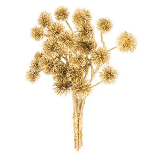 Künstlicher Amberfrucht Zweig Gold Kunststoff 26 cm 6er-Bund