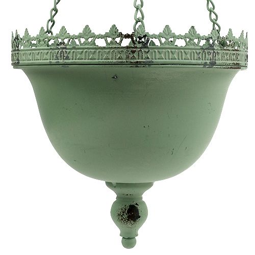 Floristik24 Blumenampel zum Hängen Grün Ø23cm H21cm
