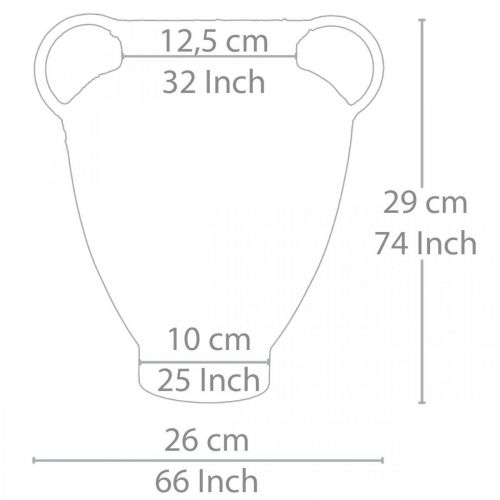 Floristik24 Amphore Antik Look zum Bepflanzen Vase Metall Gartendeko H29cm