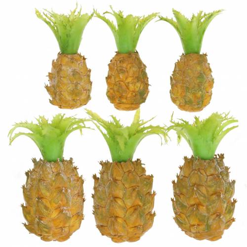 Floristik24 Mini-Ananas künstlich H6,5cm - 8cm 6St