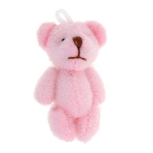 Floristik24 Anhänger Bärchen Rosa 3,8cm 12St