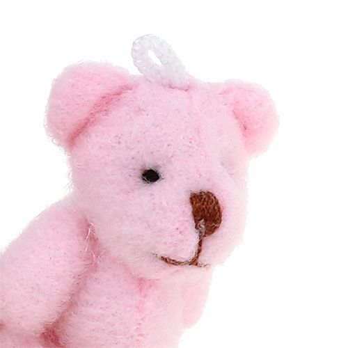 Floristik24 Anhänger Bärchen Rosa 3,8cm 12St