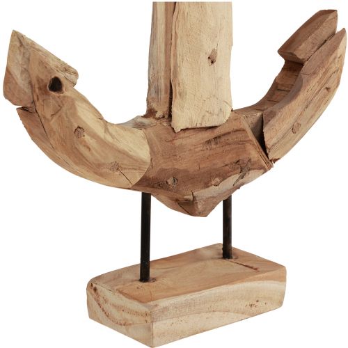 Artikel Anker Deko Holz Metall mit Sockel Teak Maritim 26x7x38cm