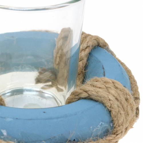 Floristik24 Windlicht Glas mit Rettungsring Ø11cm H7cm 3er-Set