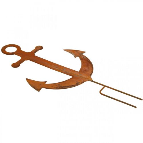 Floristik24 Anker zum Stecken, Maritime Gartendeko, Metallsstecker Edelrost H48cm