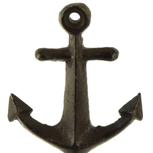 Floristik24 Wandhaken Wanddeko Metall Anker Maritim 6,5x5x13cm