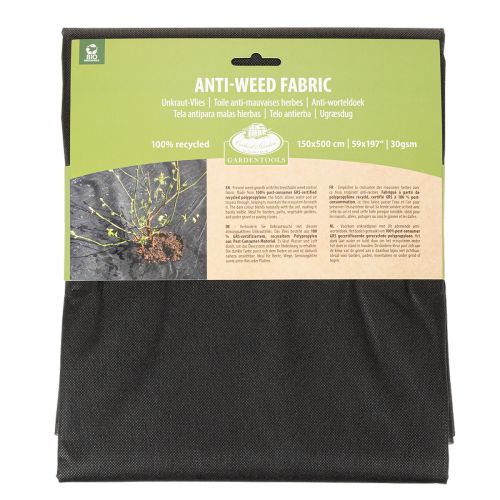 Gartenvlies zur Unkrautbekämpfung 150x500cm Schwarz wasserdurchlässig UV-beständig