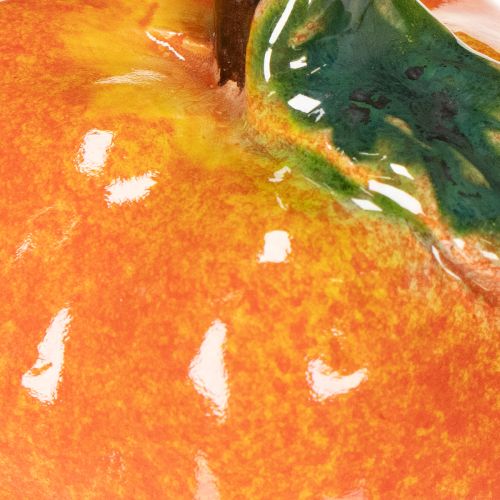 Künstliches Obst Set aus Keramik Apfel und Birne 12 cm Herbstdeko 3-teilig | Floristik24.at