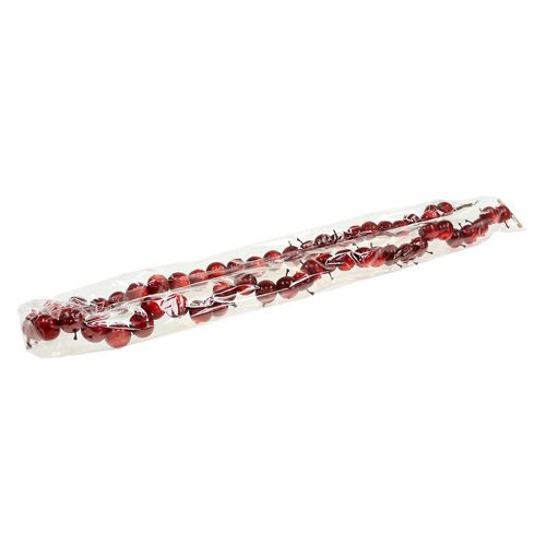 Floristik24 Apfelgirlande rot L 110cm