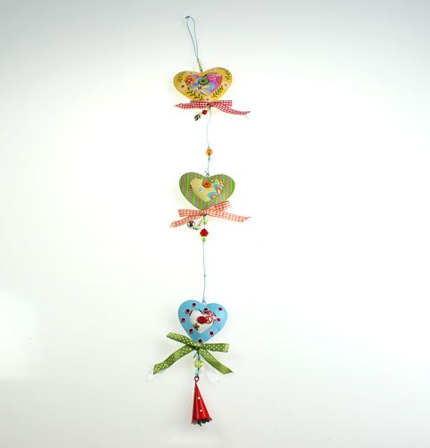 Floristik24 Deko-Stoffherzen zum hängen 80cm